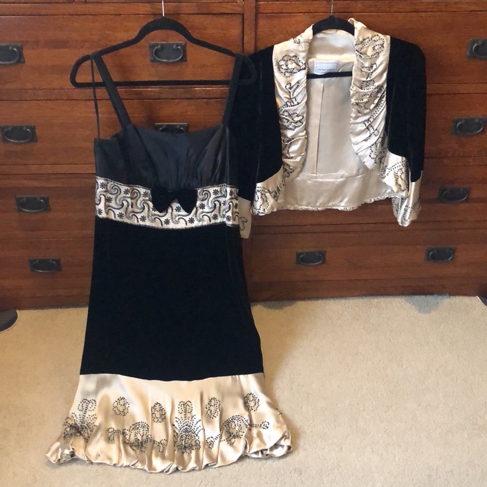 Michael Ambers Black / Cream Dress and Jacket